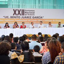 Inauguran en el Congreso de Oaxaca la edición XXII del Certamen Nacional de Oratoria, en su etapa estatal