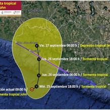 Tormenta tropical John se regenera y mantiene lluvias en territorio oaxaqueño