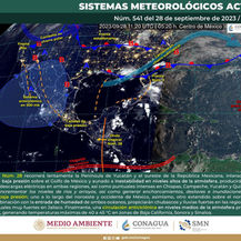 Lluvias y tormentas aisladas provocará Onda tropical 28 informa Protección Civil