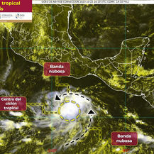 Tormenta tropical Otis se forma frente a las costas de Oaxaca