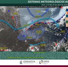 Se mantendrán lluvias y vientos intensos por frente frío 45