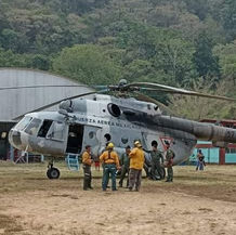 Llega Helicóptero de la Sedena a San José Tenango