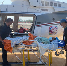 Realizan traslado aéreo de mujer con complicaciones de postparto