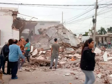 Una explosión provocó un derrumbe en una casa y dejó herida a una mujer en el interior de Córdoba