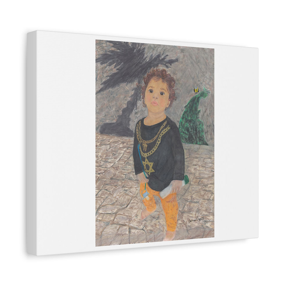 Thumbnail: Deborah and Her Bee Canvas, Stretched, Matte, 1.25"