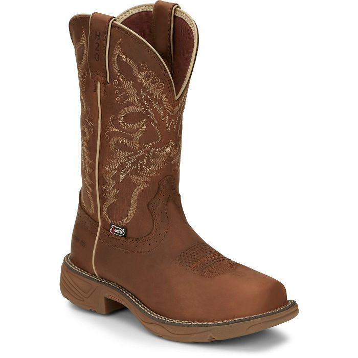 Thumbnail: JUSTIN RUSH 11" NANO COMPOSITE TOE WATERPROOF WORK BOOT