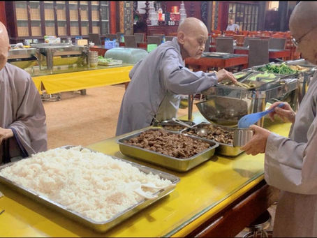 What do Buddhist monks eat?