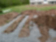 gravel spread on the ground