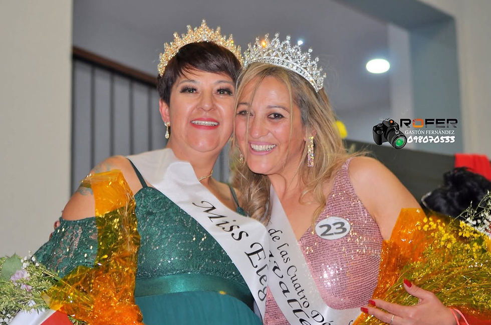Martha Correa - Miss Elegancia 50 + y Diana Correa - Señora de las cuatro décadas Lavalleja.