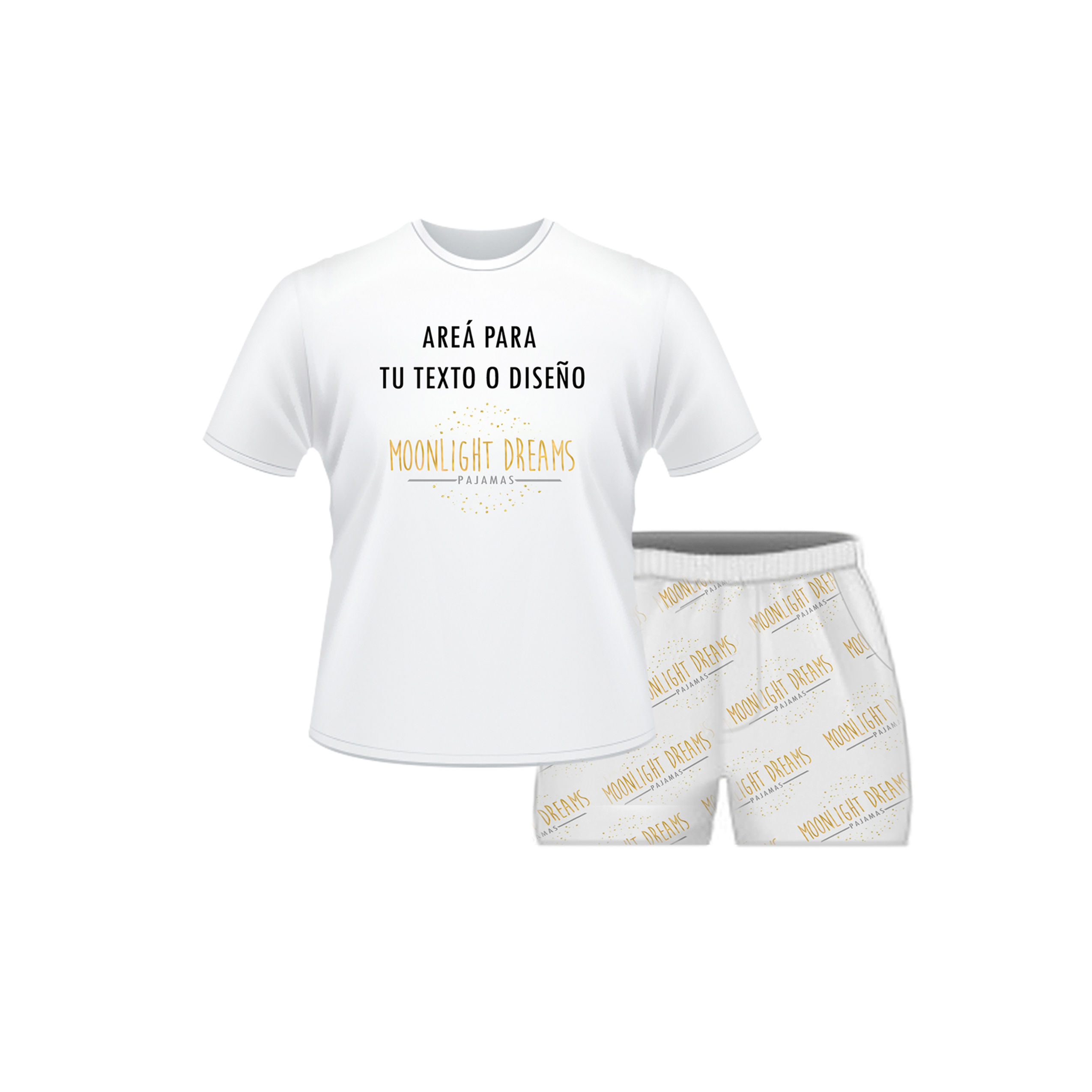 Pajama Personalizada Camiseta Manga Corta + Short