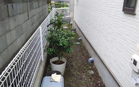 施工前のお庭