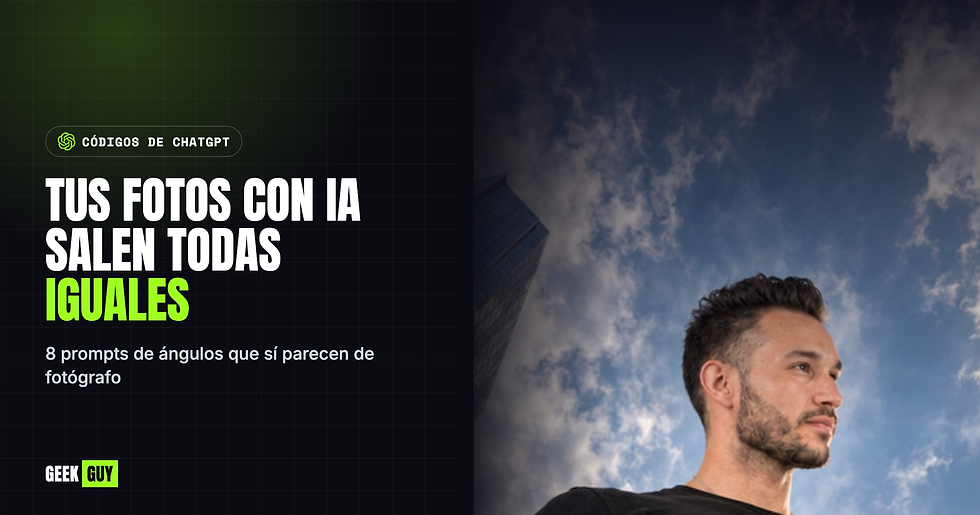 Códigos de ChatGPT: tus fotos con IA salen todas iguales — 8 prompts de ángulos