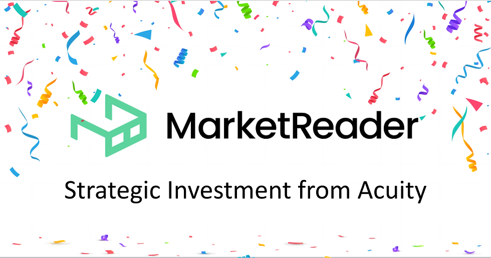 Acuity Trading Invests in MarketReader to Build a More Complete AI Market Intelligence Offering