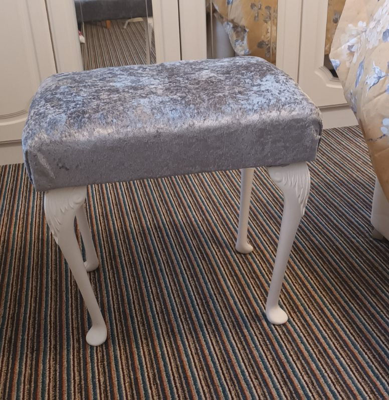 Silver heavy crushed velour