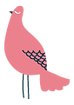 ピンクの鳥