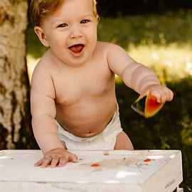 Wassermelonen Fotoshooting mit Baby
