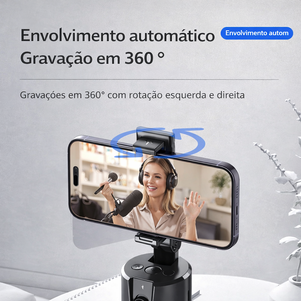 Miniatura: Estabilizador 360° Inteligente com Controle Remoto 