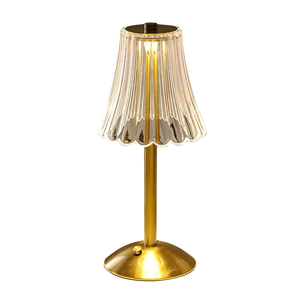Miniatura: Luminária de Mesa Cristal Dourado – Design e Sofisticação