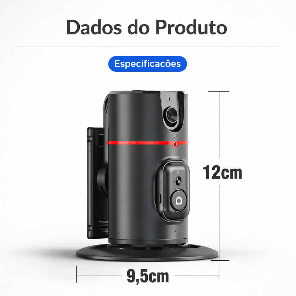 Miniatura: Estabilizador 360° Inteligente com Controle Remoto 