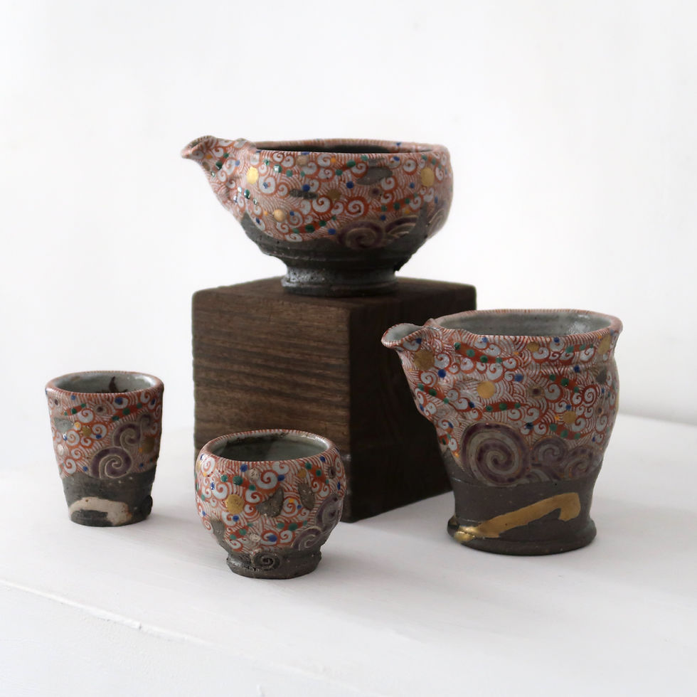 Thumbnail: 'Akae' Round Sake Cup by Koji Usaka