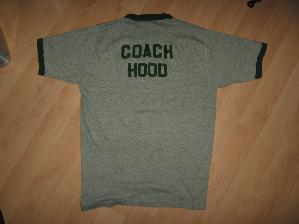 Thumbnail: Rayon Blend 1970's Ringer Gym Tee - Med/Large