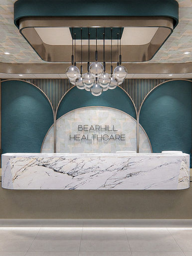 rehab lobby interior design in stoneham massachusetts