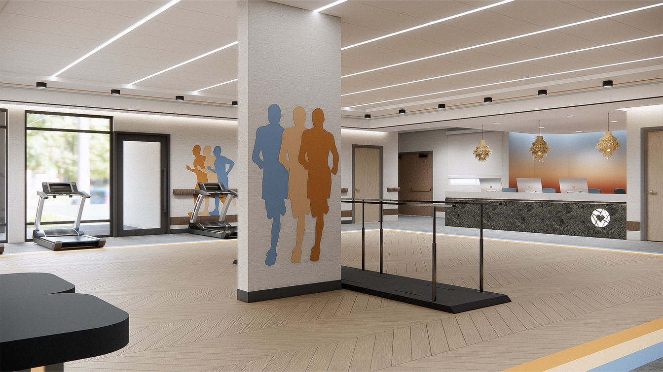 rehab residence therapy room interior design in margate florida
