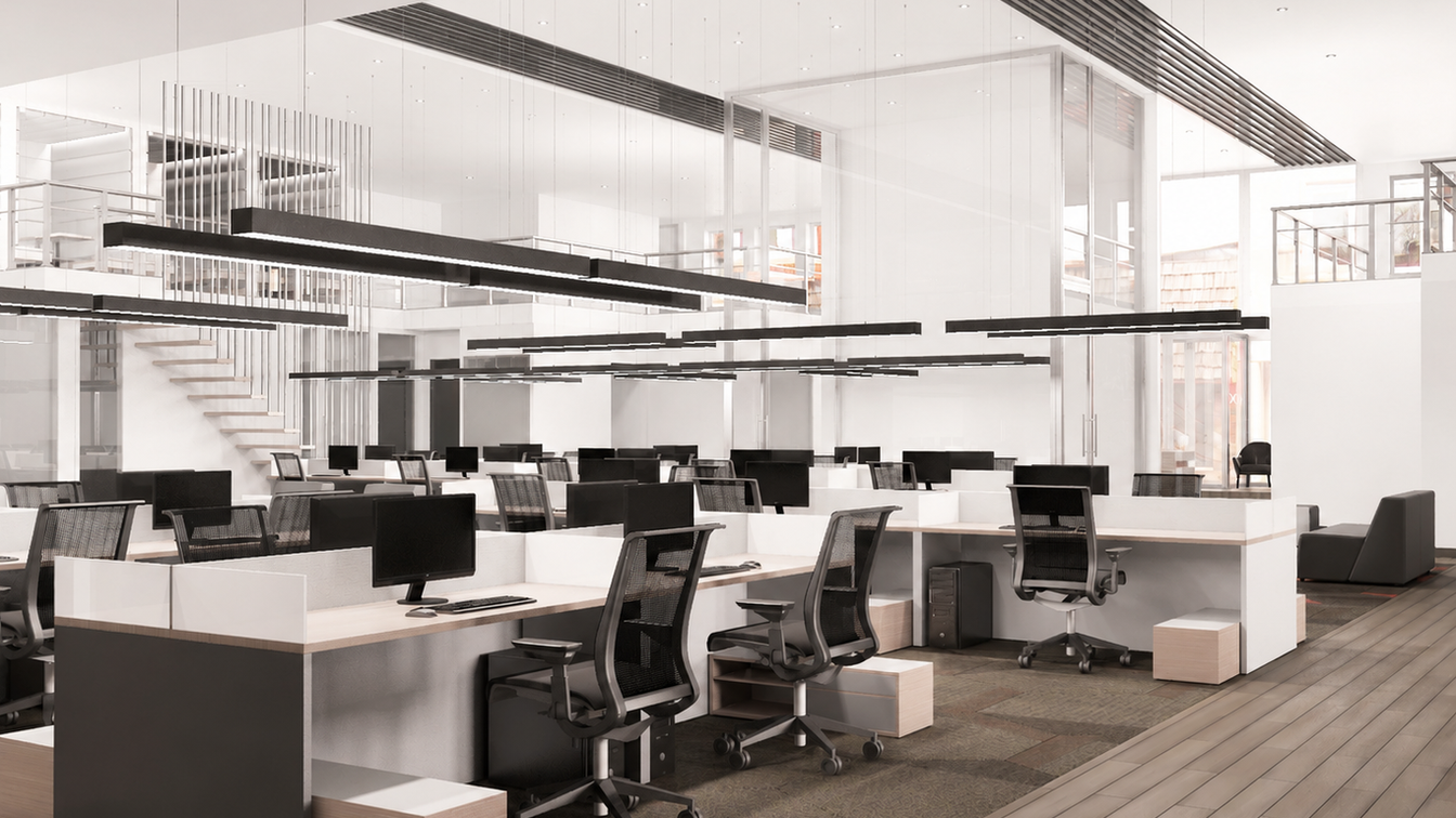 office open workspace interior design in brooklyn new york
