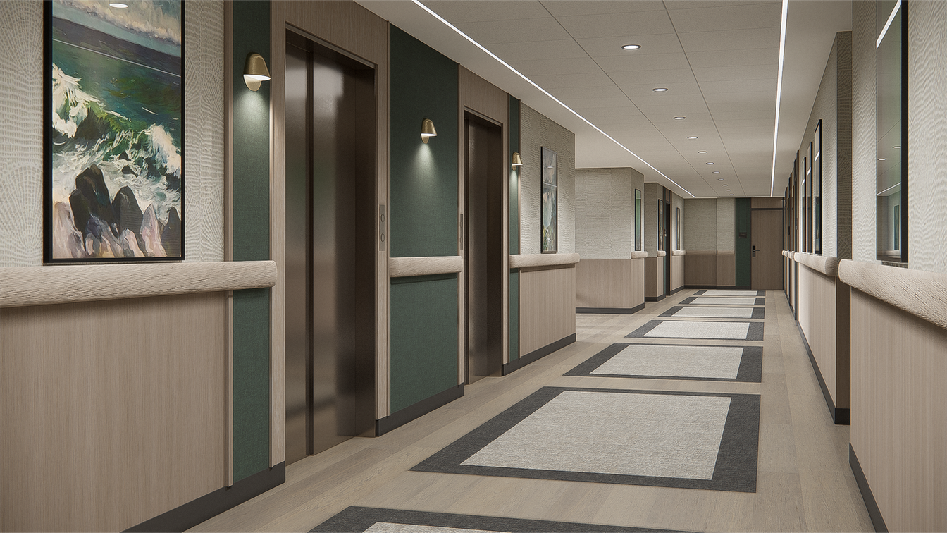 rehab corridor interior design in brooklyn new york