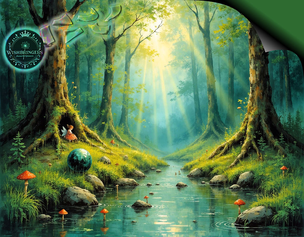 Thumbnail: Fairy Forest 5 Ethereal Watercolor Style Instant Download for Junk Journals etc.