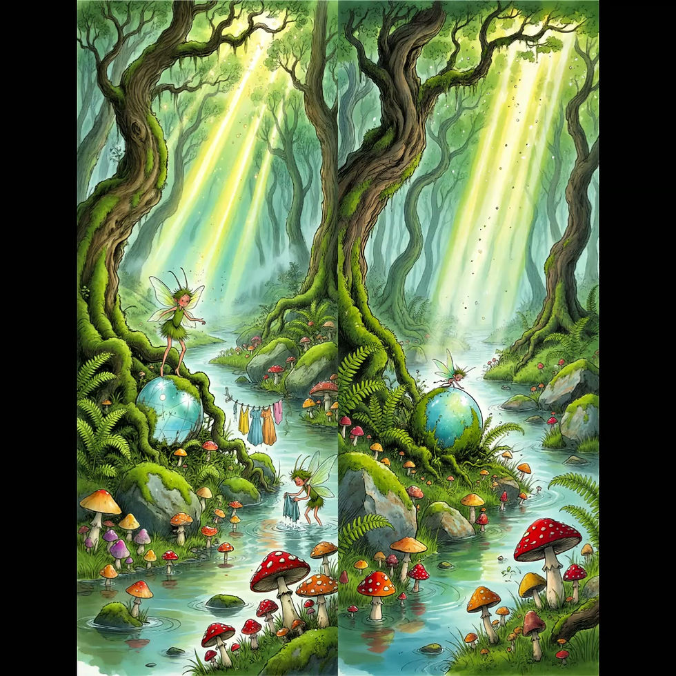 Thumbnail: Fairy Forest 3 Whimsical Storybook Style Instant Download 300DPI 4Orentations