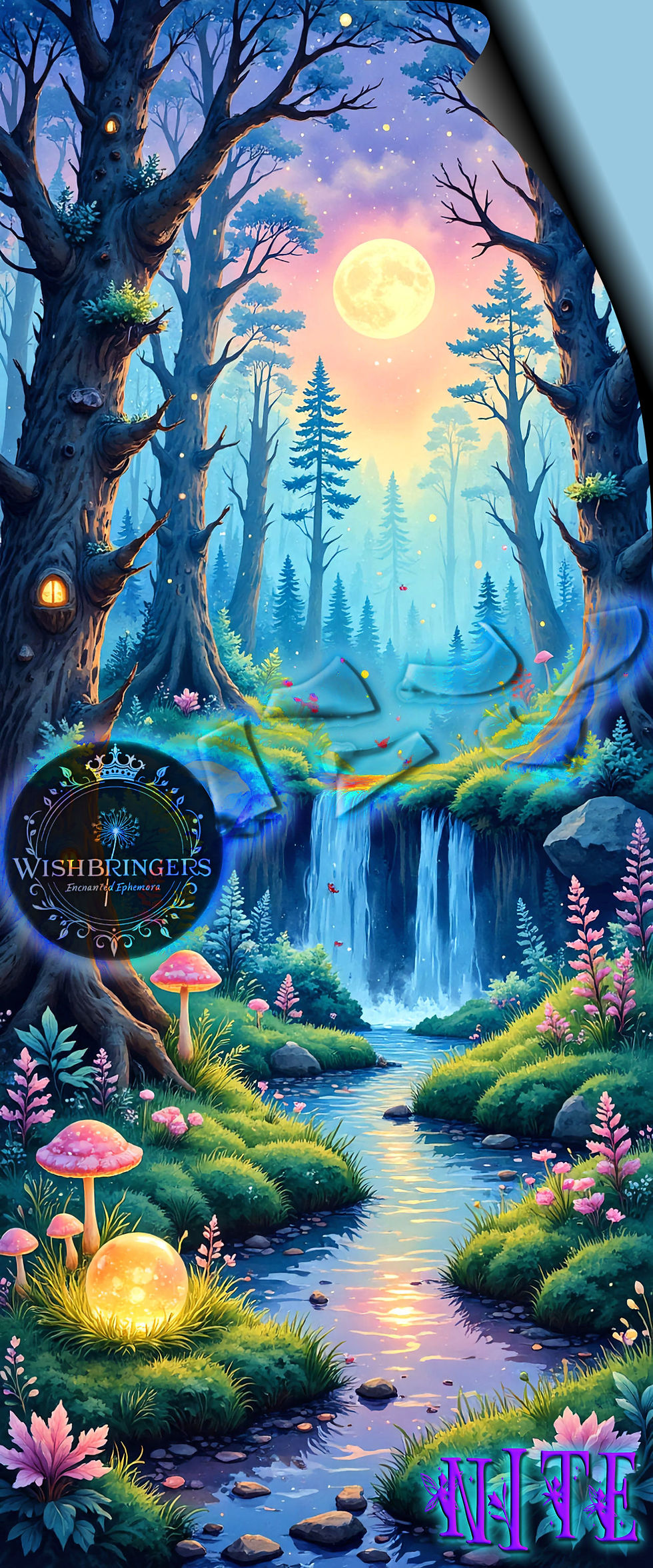 Thumbnail: Fairy Forest Kawaii Watercolor Style Skinny Portraits instant download