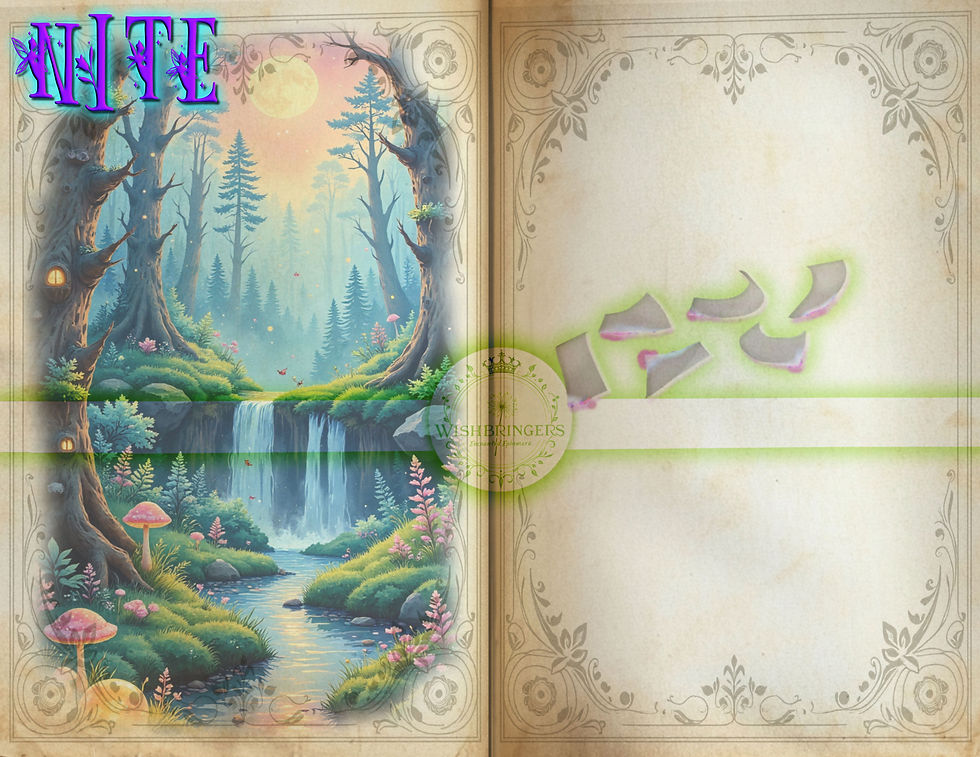 Thumbnail: Fairy Forest KAWAII Double Half Pages Printable for Junk Journals