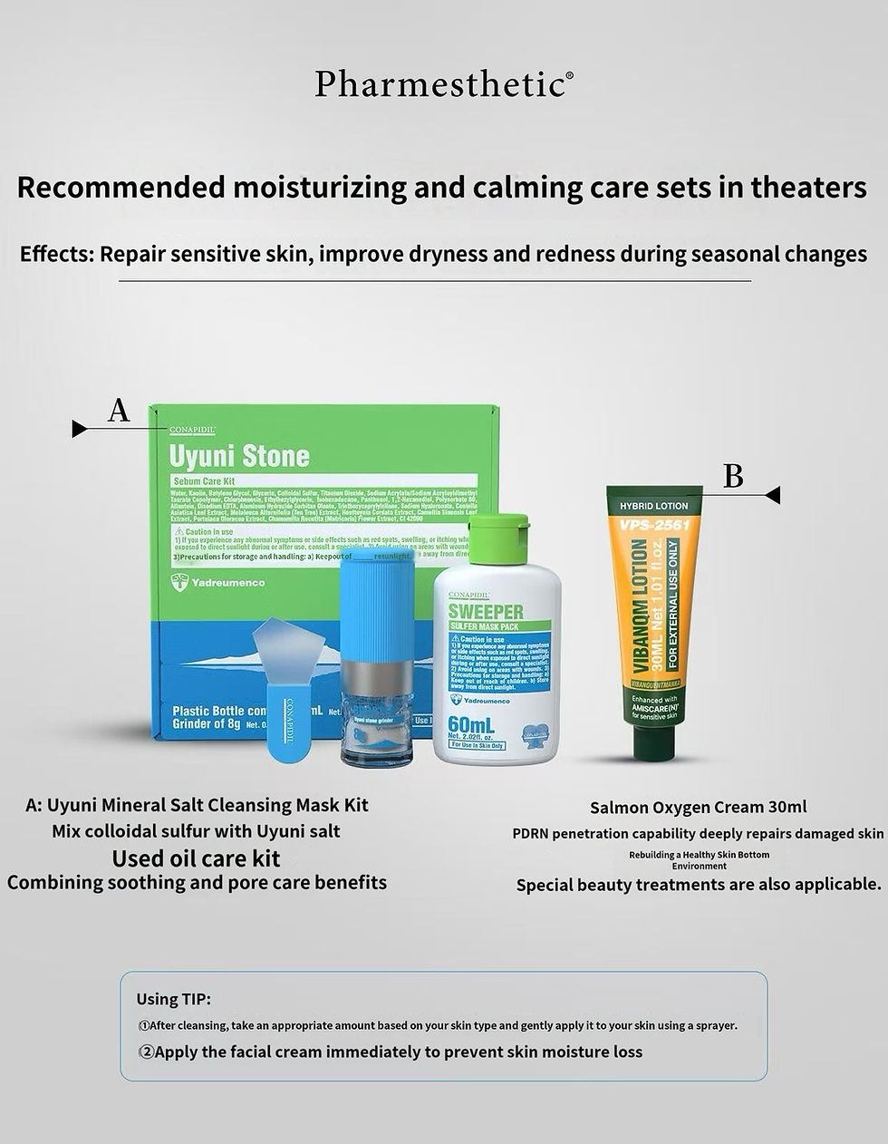 Conapidil VQM Value Set Uyuni Stone Sebum Care Kit Vibanqm Lotion