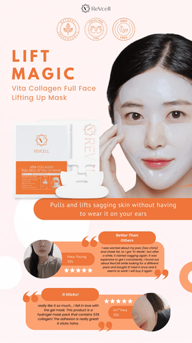 REVCELL LIFTING UP MASK 1枚入り×4、プラス1枚おまけ リブイセル リフトアップマスク2箱セット | 日テレポシュレ本店