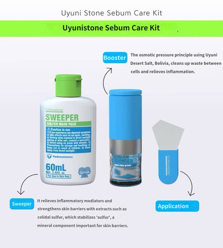 Uyuni Stone 皮脂ケアキット 60mL USA Seller-Pharmesthetics Conapidil Uyuni Stone Sebum Care Kit