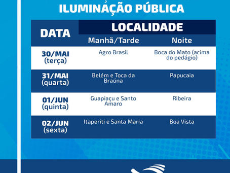 BELÉM, GUAPIAÇU, DENTRE OUTRAS LOCALIDADES RECEBEM SERVIÇO DE ILUMINAÇÃO PÚBLICA NESSA SEMANA