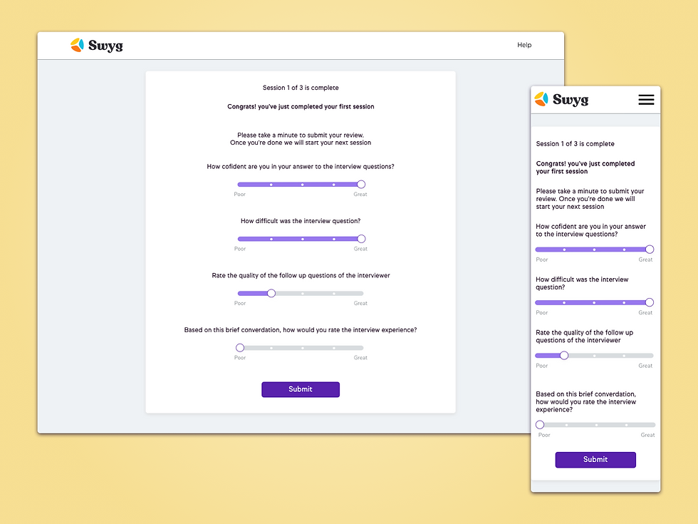 Final candidate performance form designs
