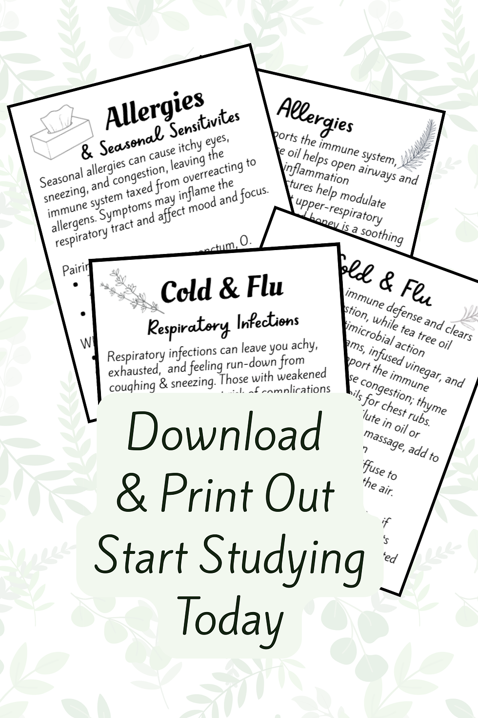 Thumbnail: Herb-Essential Oil Pairing Reference Cards (PDF)