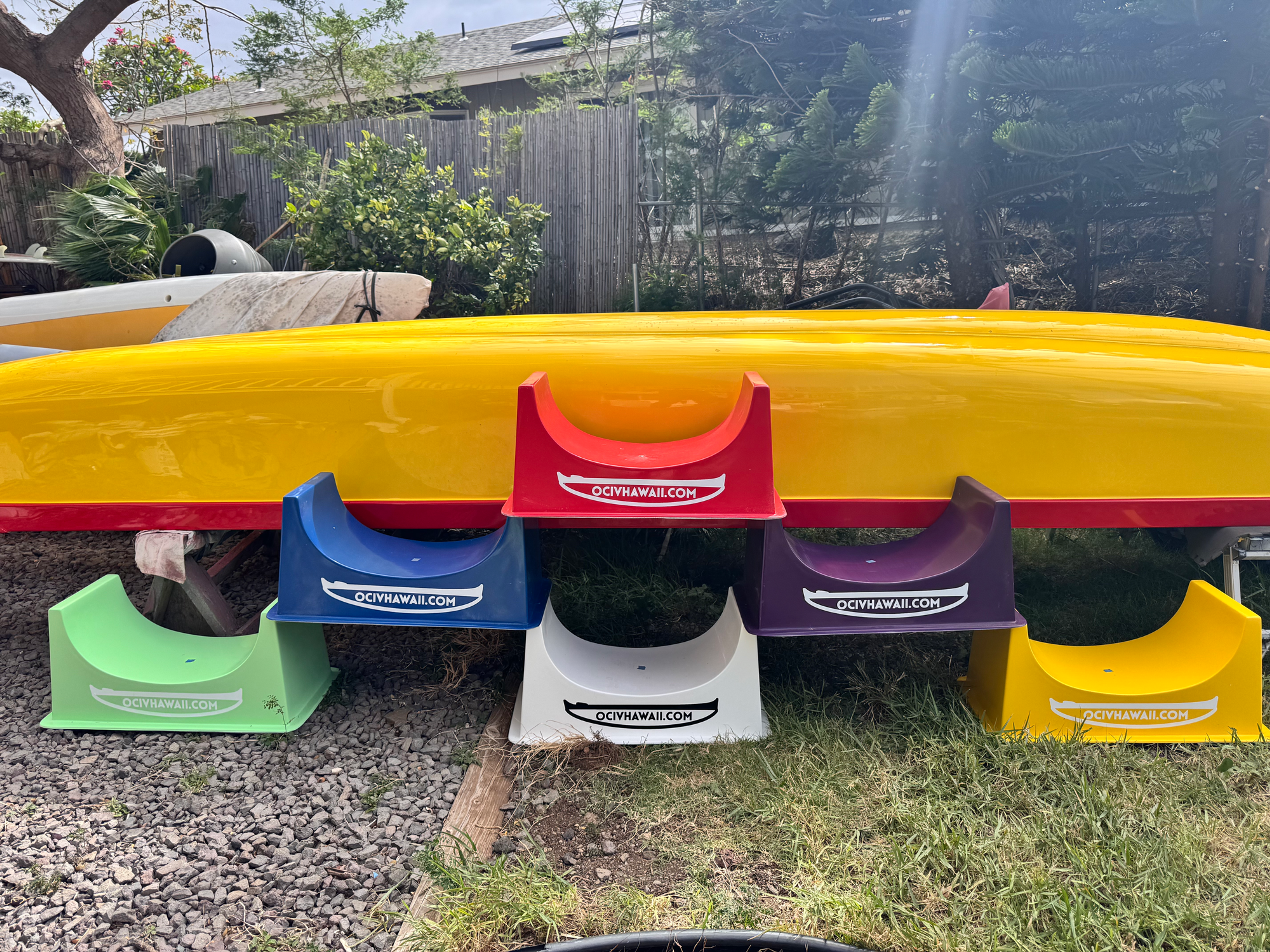 Outrigger Canoe Fiberglass Saddles--Pair