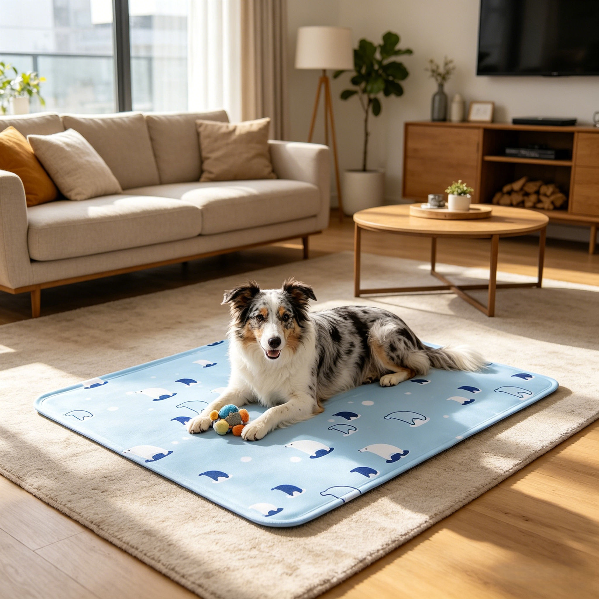 Water Gel Cooling Pad for Pets: Scratch-Resistant Summer Mat for Dogs & Cats, No