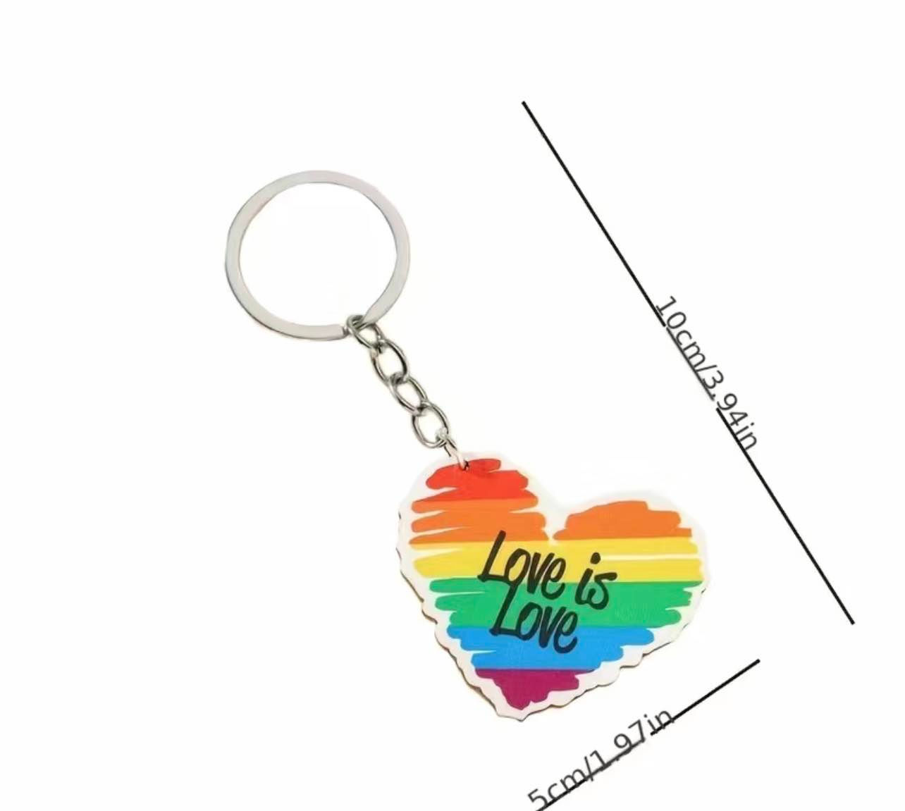 Heart Love Is Love Key Chain
