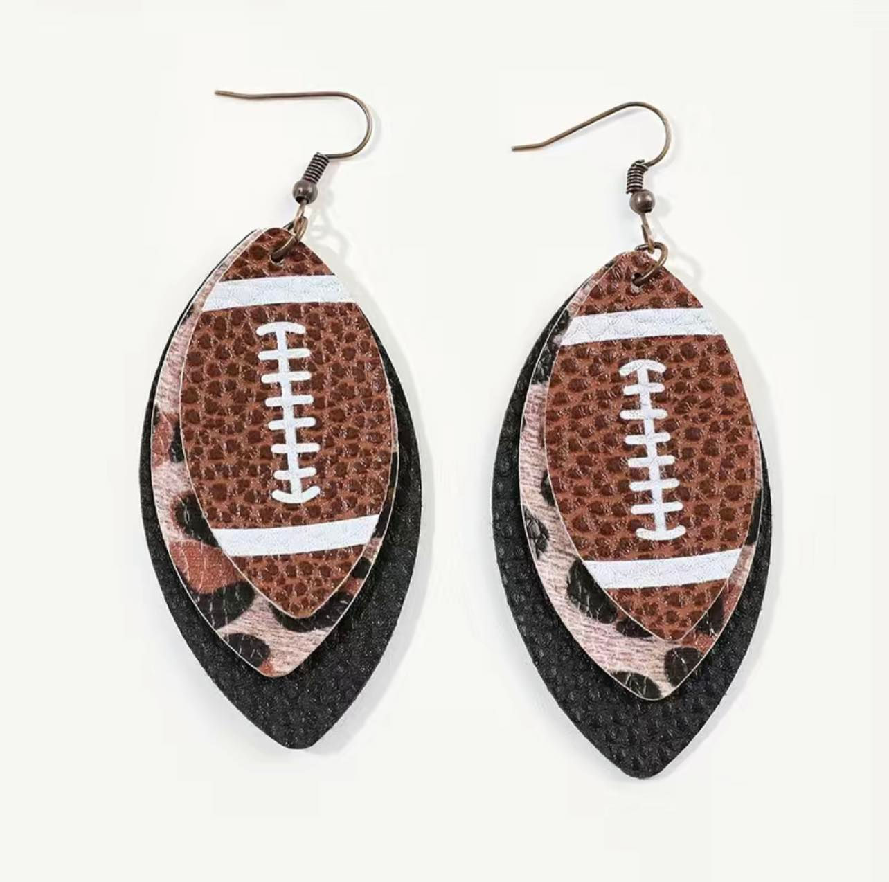 Football Cat Print Earring