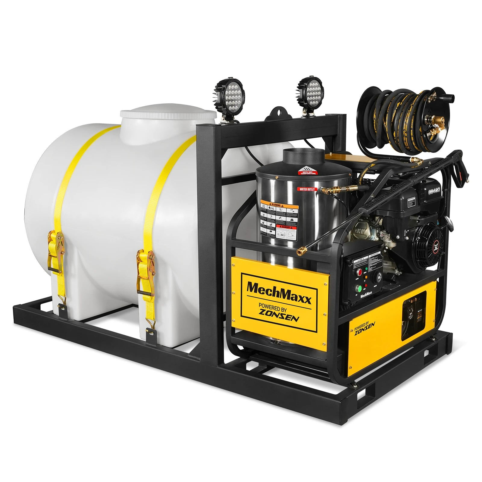 4000 PSI 4 GPM ZONSEN E-Start Engine Hot Water Pressure Washer Skid Mounted with