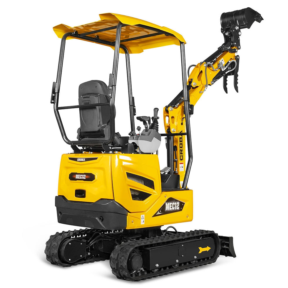 Mini Compact Excavator Kubota D722 Engine, 65.7" Max. Digging Depth, 1.2Ton