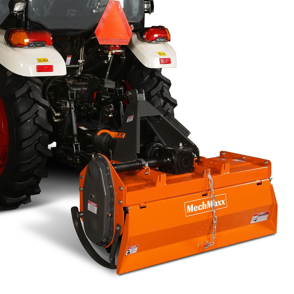 4.5FT 3-Point Gear Drive Rotary Tiller, 25-45HP Tractor, PTO Shaft Included