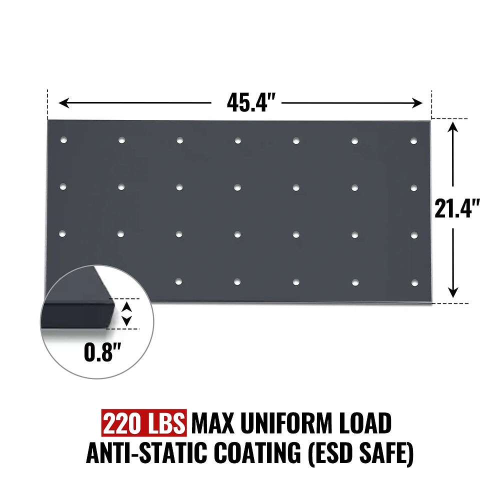 ( 1 Pack / 1 Pcs ) Shelf with 5 Pcs Clips, 1430L Cabinet, Black (for SKU:203004