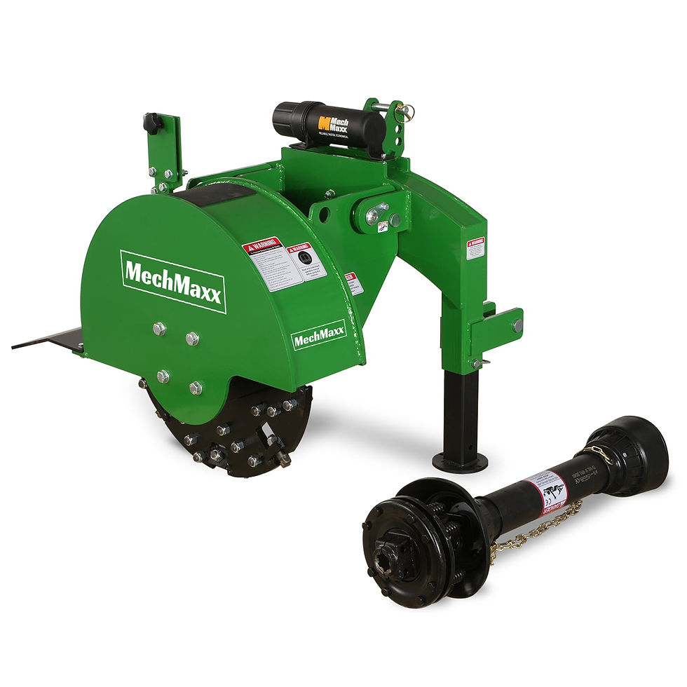 3-Point Hitch PTO Stump Grinder with 34 Carbide Teeth (PTO Shaft Included), for