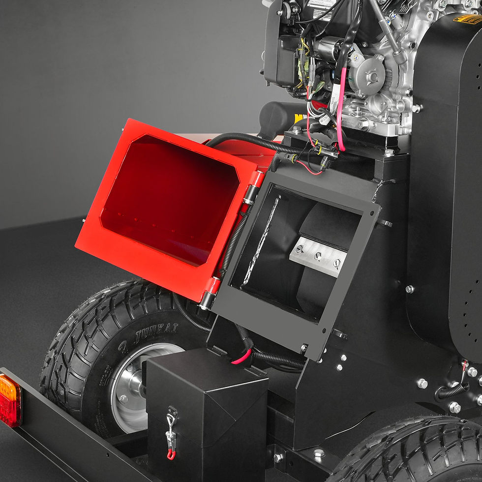 Thumbnail: 8 inch HONDA E-Start 688cc 22hp Gas Powered 4 - Wheel Drum Wood Chipper with