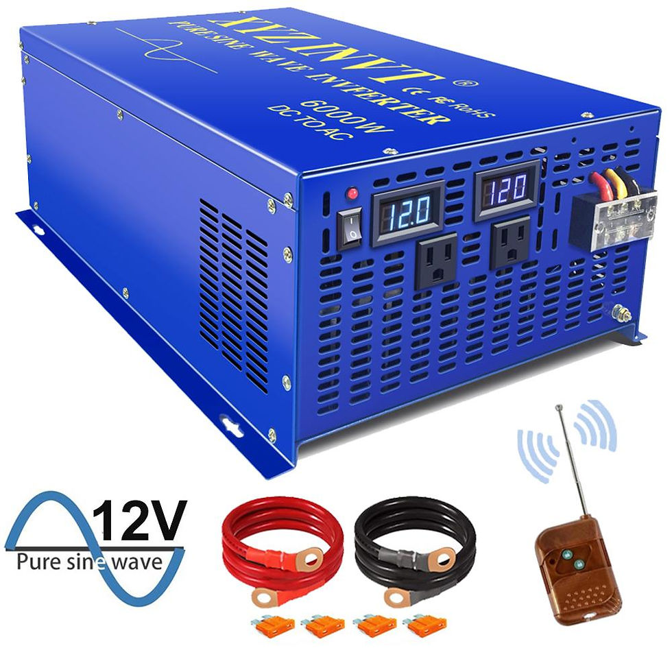XYZ INVT 6000 watt Power Converter Pure Sine Wave Inverter 12v 24v 36v 48v dc to
